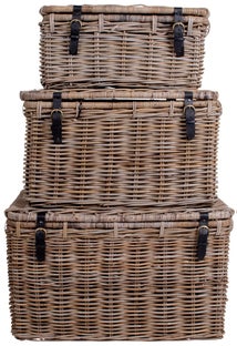 Zestaw trzech skrzyń Depok rattan - naturalne – grafika-1.