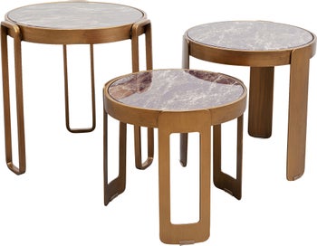 Set 3 Masute de cafea Perelli Brass – imagine-1.