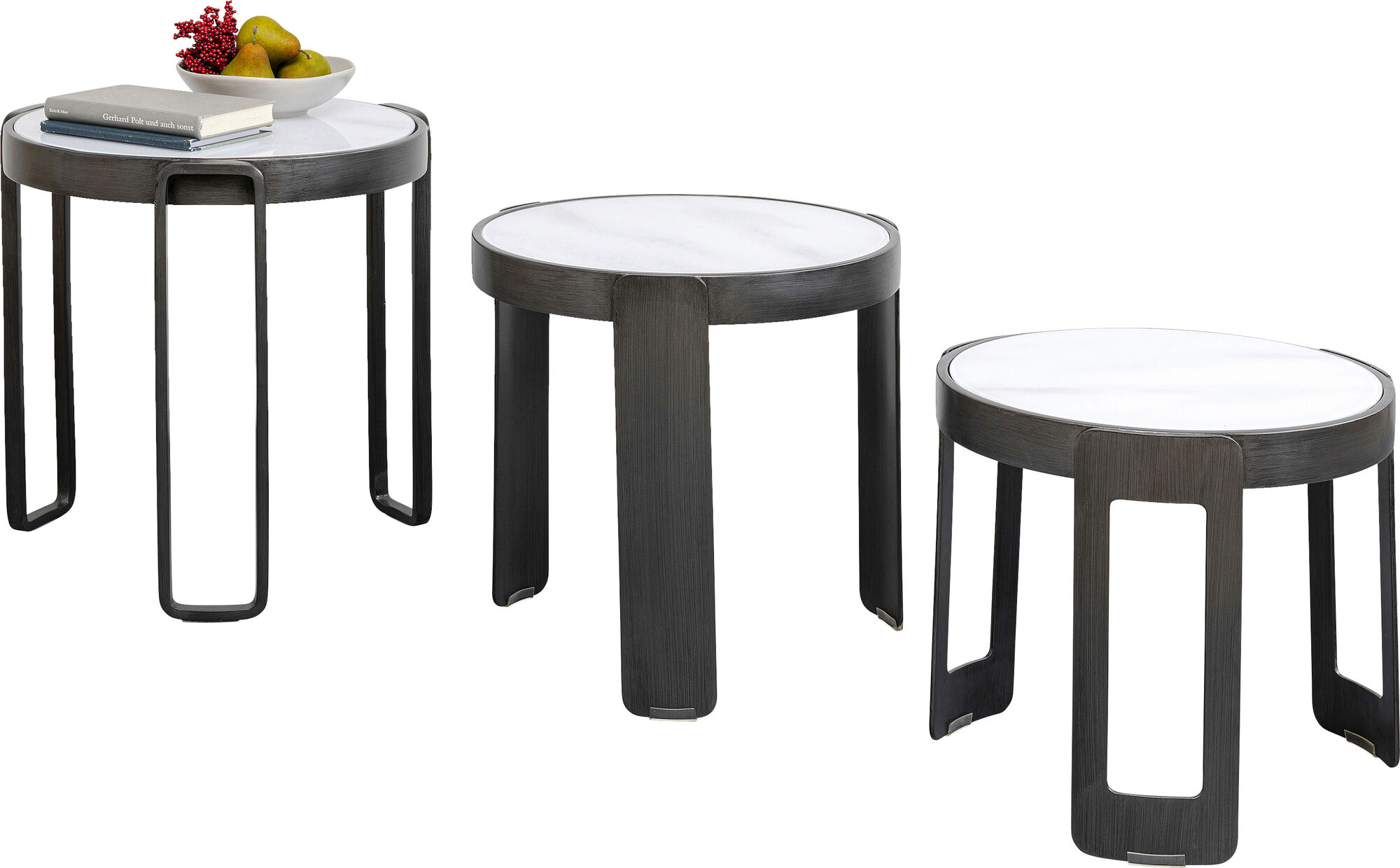 Kavos staliukas Perelli Black (3/Set) – paveikslėlis-1.