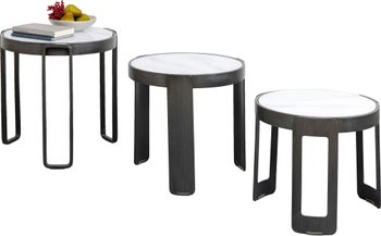 Kavos staliukas Perelli Black (3/Set) – paveikslėlis-1.