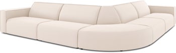 Zestaw wypoczynkowy ogrodowy modułowy jasnobeżowy symetryczny 304x69 cm – obraz-1