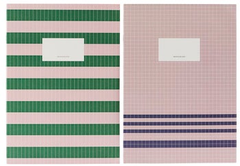 Zeszyty A4 zielony różowy (2-set) – obraz-1