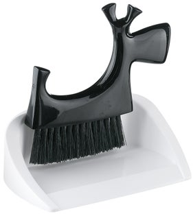 Zmiotka i szufelka stołowa Pico Bello biało-czarna – obraz-1