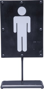 Znak dekoracyjny metalowy czarny 20x10 cm – obraz-1