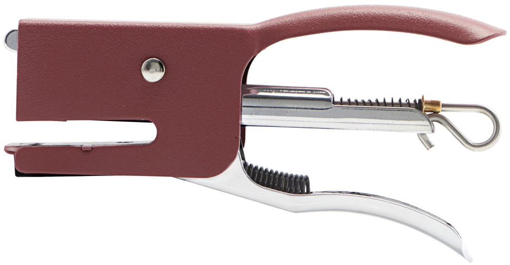 Zszywacz Pile 17x11 cm bordowy – obraz-1