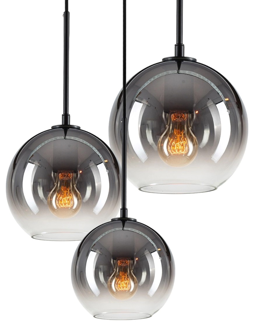 Żyrandol Eleganza transparentno-srebrny – obraz-1