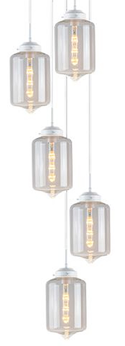 Żyrandol London Loft No. 2 biały – obraz-1