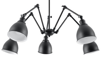 Lampa wisząca 5-punktowa 70x100 cm czarna – obraz-1
